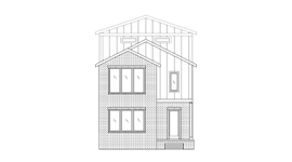 Front elevation drawing of 934 11th Ave N, a new construction home in Nashville